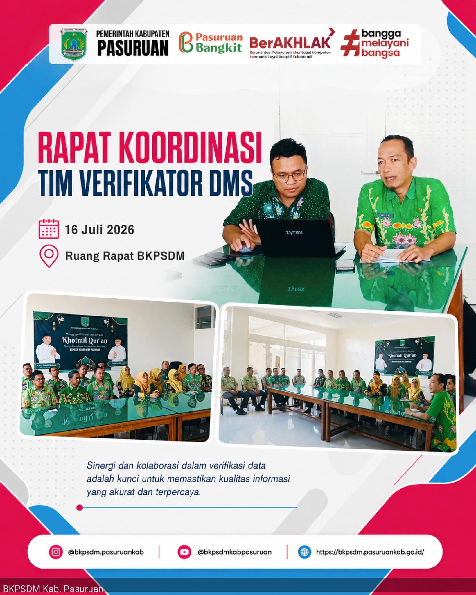 Rapat Koordinasi Verifikator DMS
